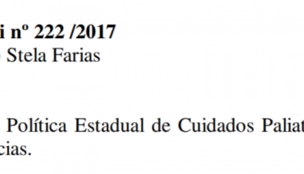 O projeto de lei nº 222 /2017 foi aprovado por unanimidade no dia 18/12/2018