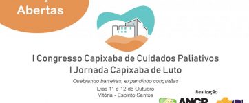 I Congresso Capixaba de Cuidados Paliativos e Jornada Capixaba de Luto estão com inscrições abertas